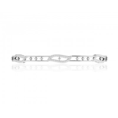 Jeny Round Brilliant Diamond Bangles in Gold